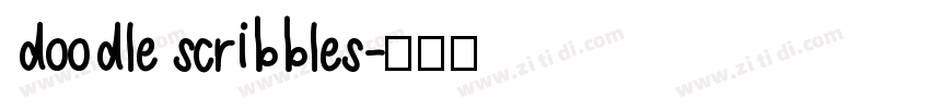 doodle scribbles字体转换